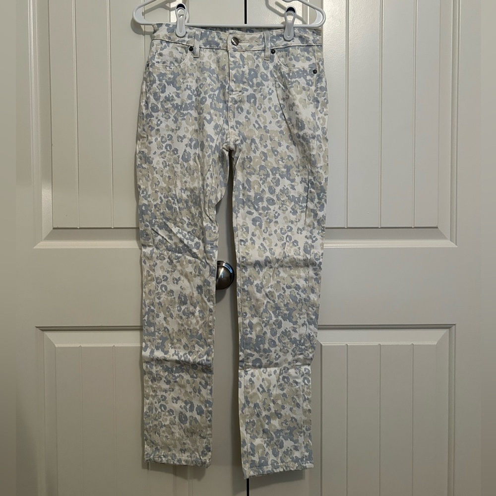 Christopher Blue Leopard Print Jeans